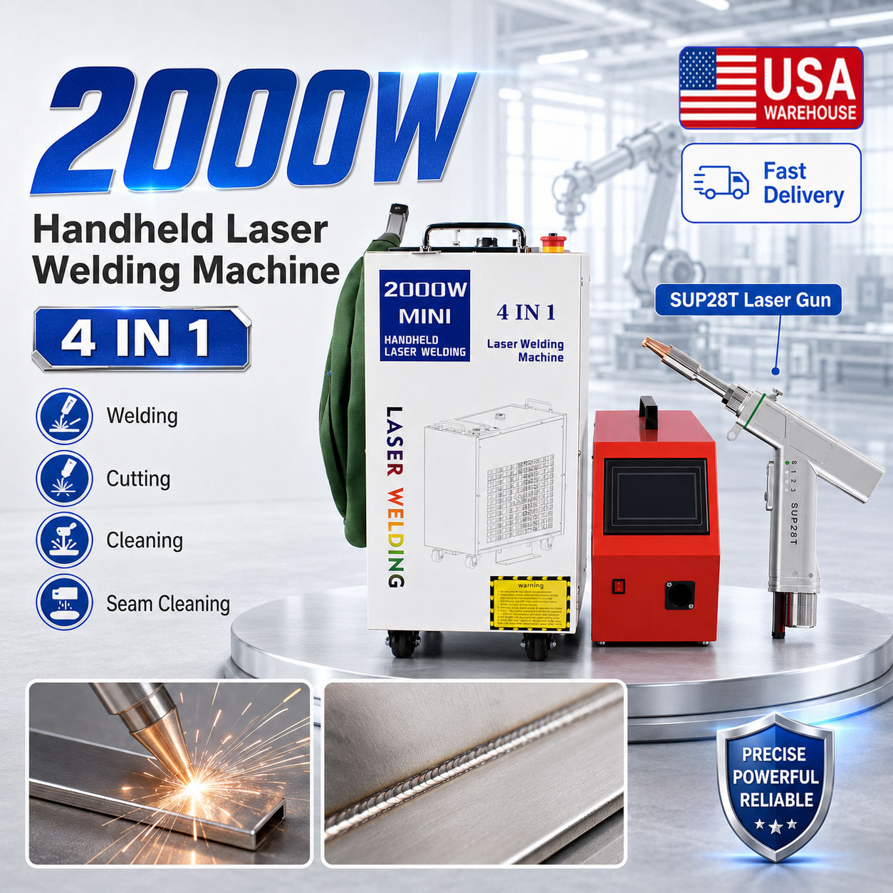 Laser Soldering Machine Handheld - Saldatrice Laser a Fibra BWT 2000W