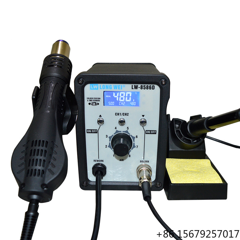 2 In 1 Soldering Rework Station 750W - LW-8586D Pistola ad Aria Calda 2