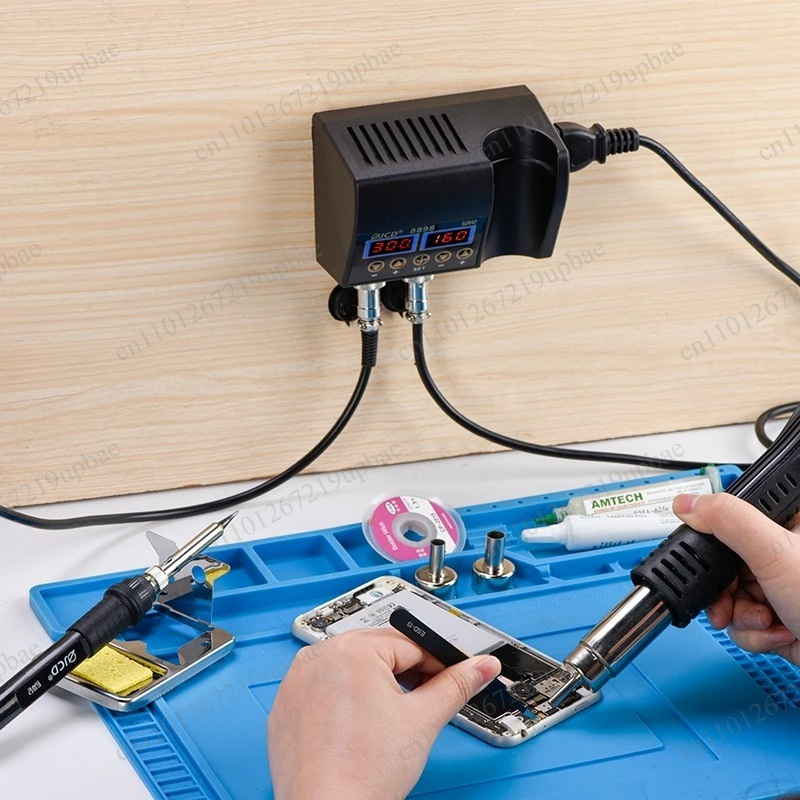 2 In 1 Soldering Rework Station 750W - 8898 Stazione di Saldatura Digitale LCD