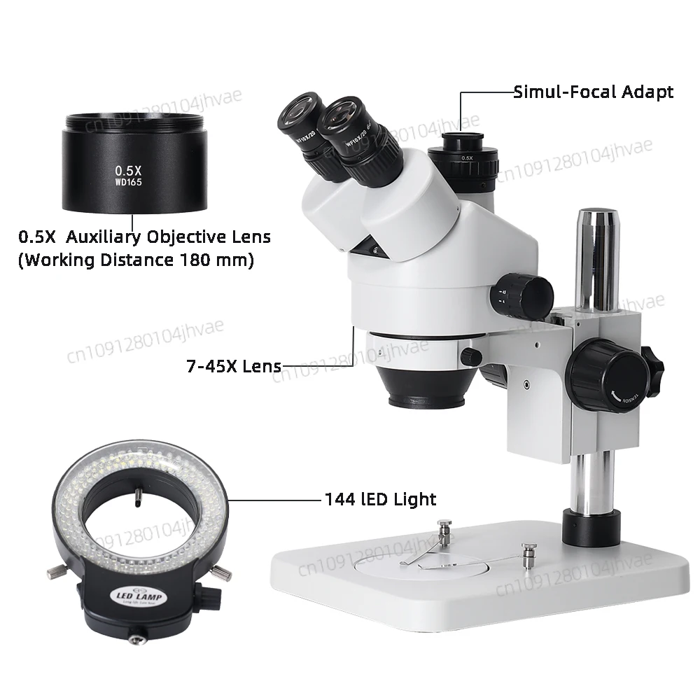 Trinocular Stereo Microscope 7X-45X - 2025 NUOVA Foto Reale 3.5X-45X 7X-45X