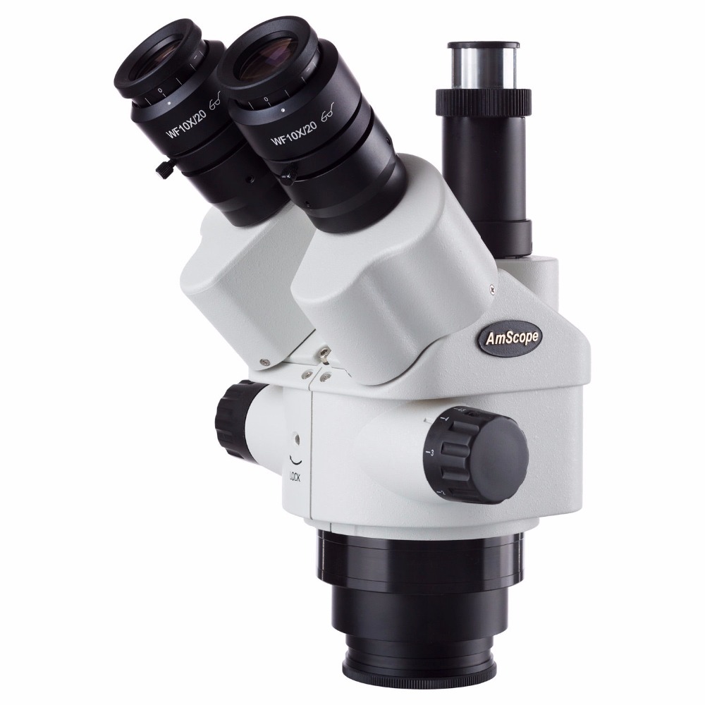 Trinocular Stereo Microscope 7X-45X - Microscopio stereo con zoom trinoculare simul-focale