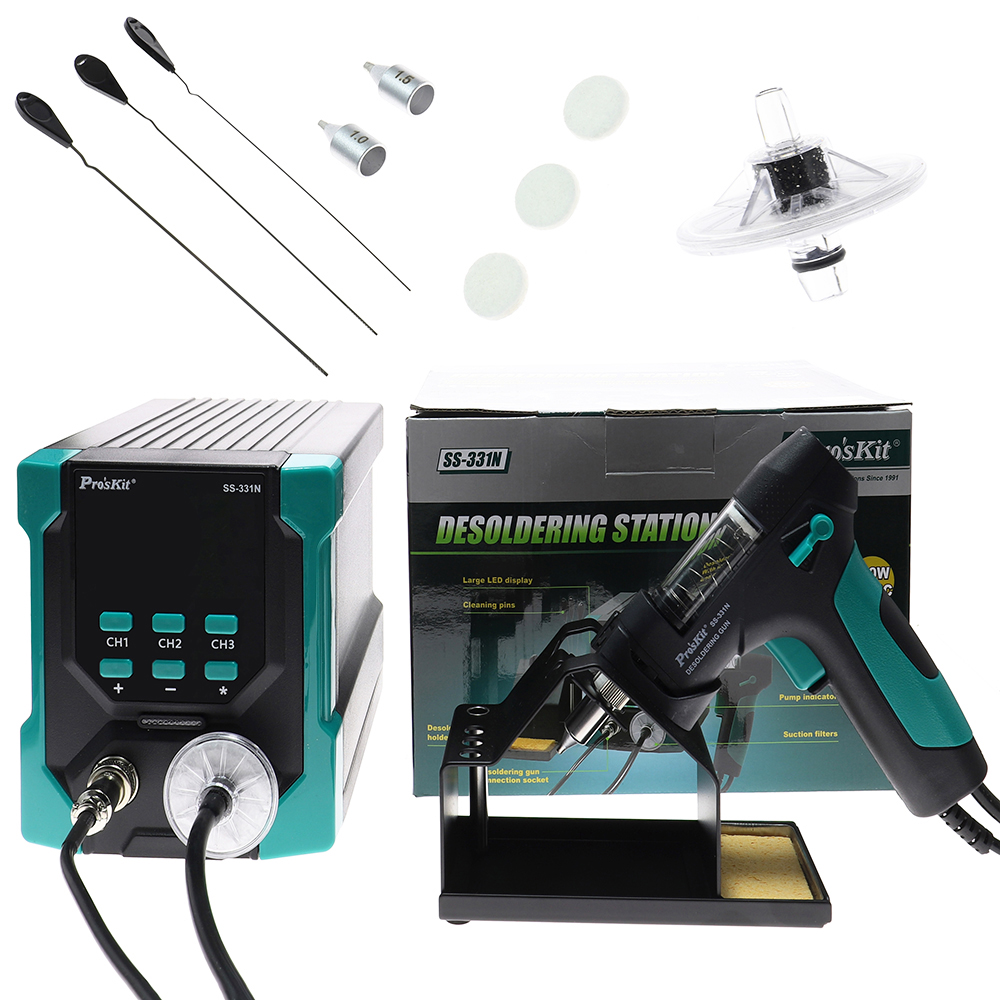 Desoldering Pump Electric Vacuum Station - Stazione Dissaldante Digitale Elettrica SS-331N, Pistola
