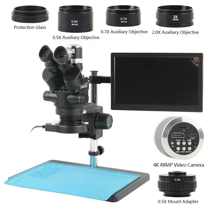 Microscopio stereo trinoculare - Trinocular Stereo Microscope 7X-45X recensione e prezzo