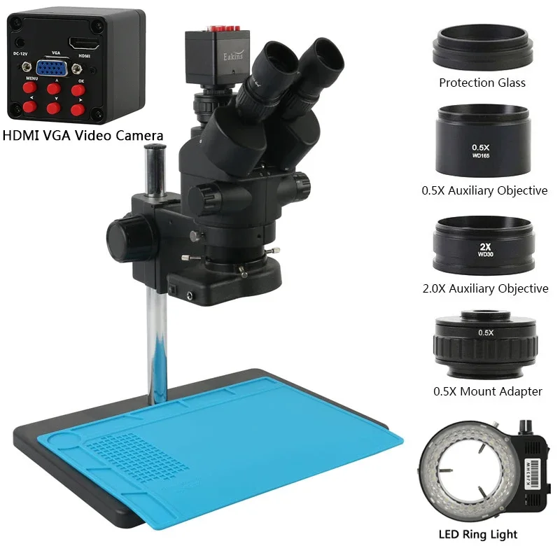 1080P 2K 4K 36MP VGA HDMI Tipo - Trinocular Stereo Microscope 7X-45X recensione e prezzo