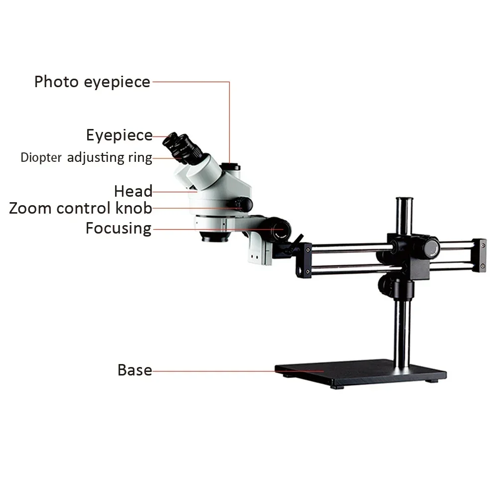 Microscopio stereo trinoculare - Trinocular Stereo Microscope 7X-45X recensione e prezzo