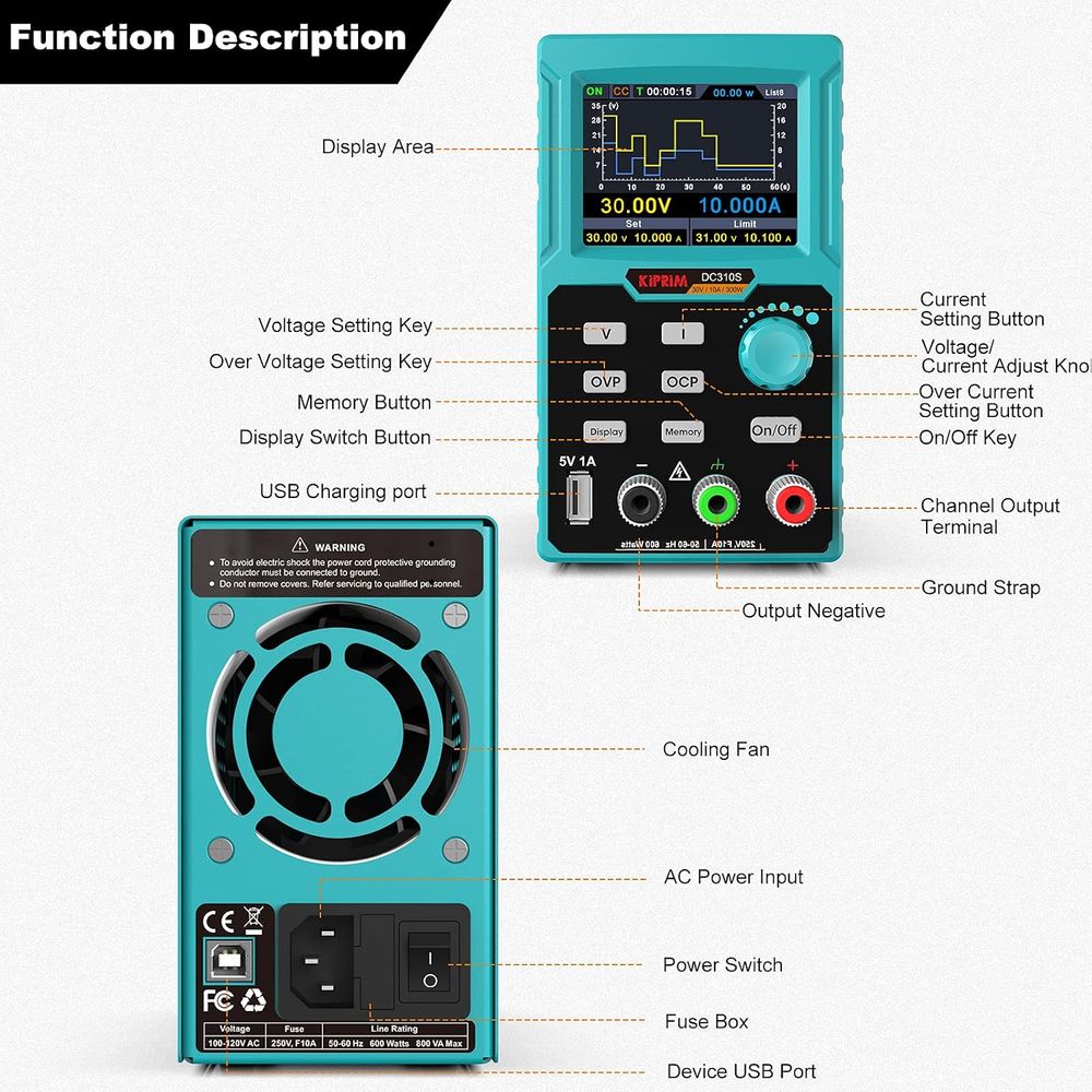Alimentatore DC, 0-30V 0-10A,  - High Precision Dc Power Supply 30V 10A recensione e prezzo