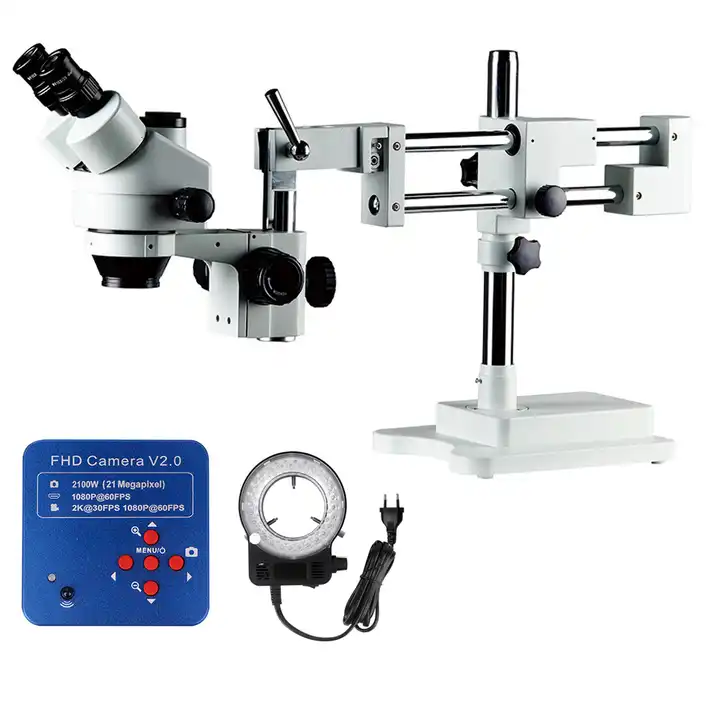 Microscopio Stereo con Zoom 7X - Trinocular Stereo Microscope 7X-45X recensione e prezzo