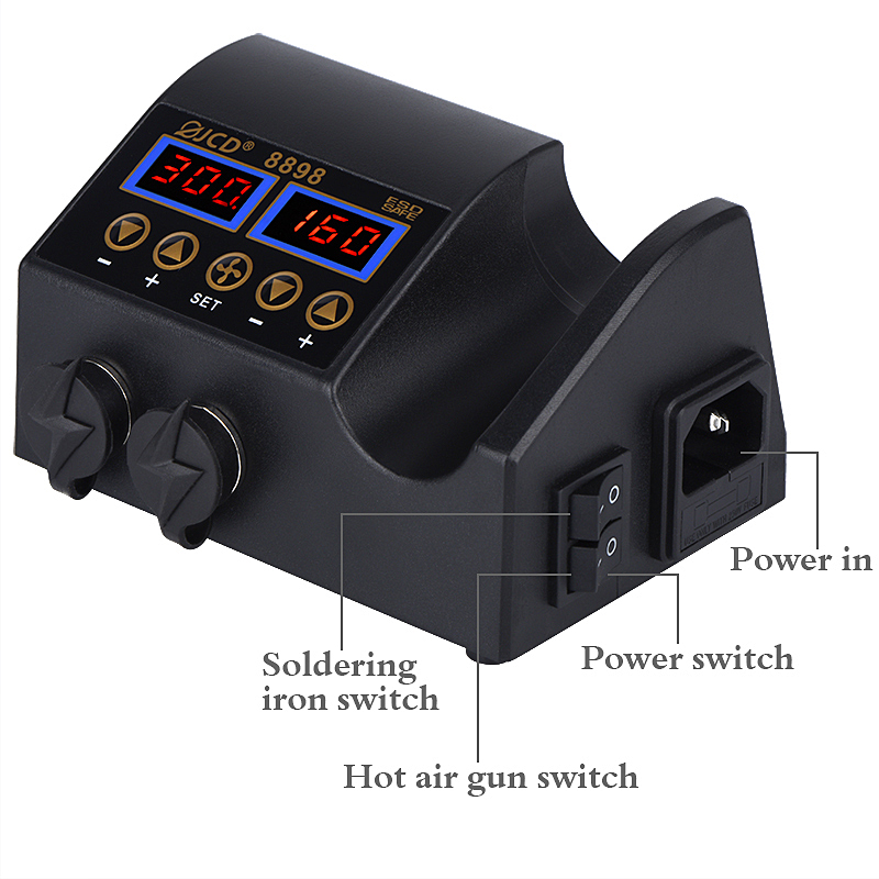 JCD 8898‑16 750W Stazione di S - 2 In 1 Soldering Rework Station 750W recensione e prezzo