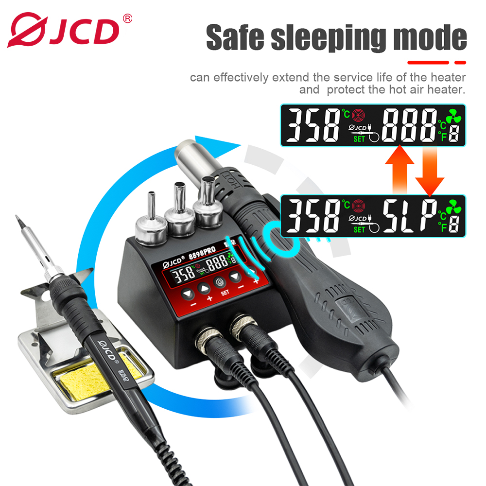 JCD 8898Pro Stazione di saldat - 2 In 1 Soldering Rework Station 750W recensione e prezzo