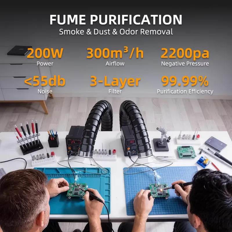 Estrattore di Fumi DX1002 a Do - Fume Extractor Soldering Dual Arm recensione e prezzo
