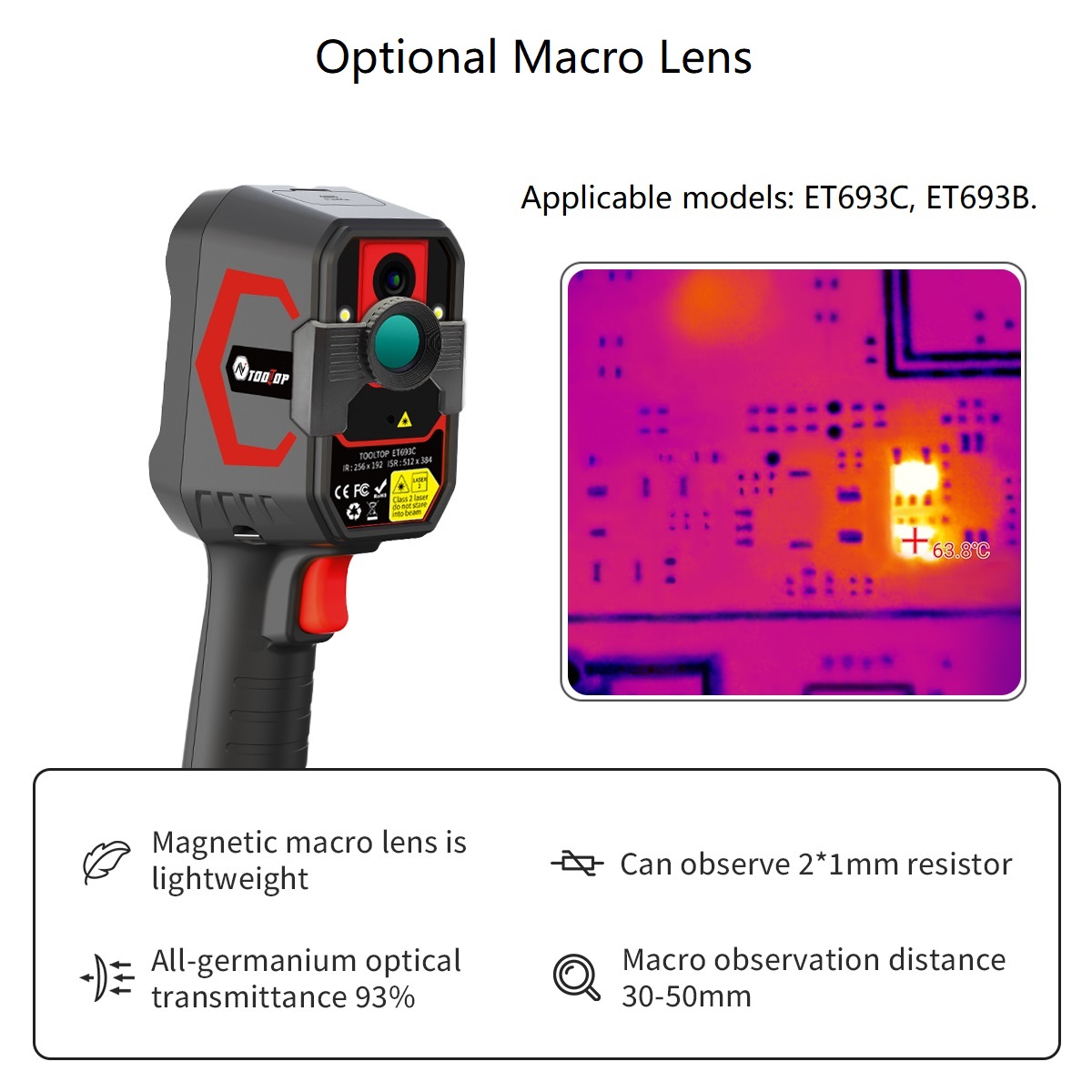 TOOLTOP ET693C Telecamera Term - Thermal Imaging Camera Pcb Repair recensione e prezzo
